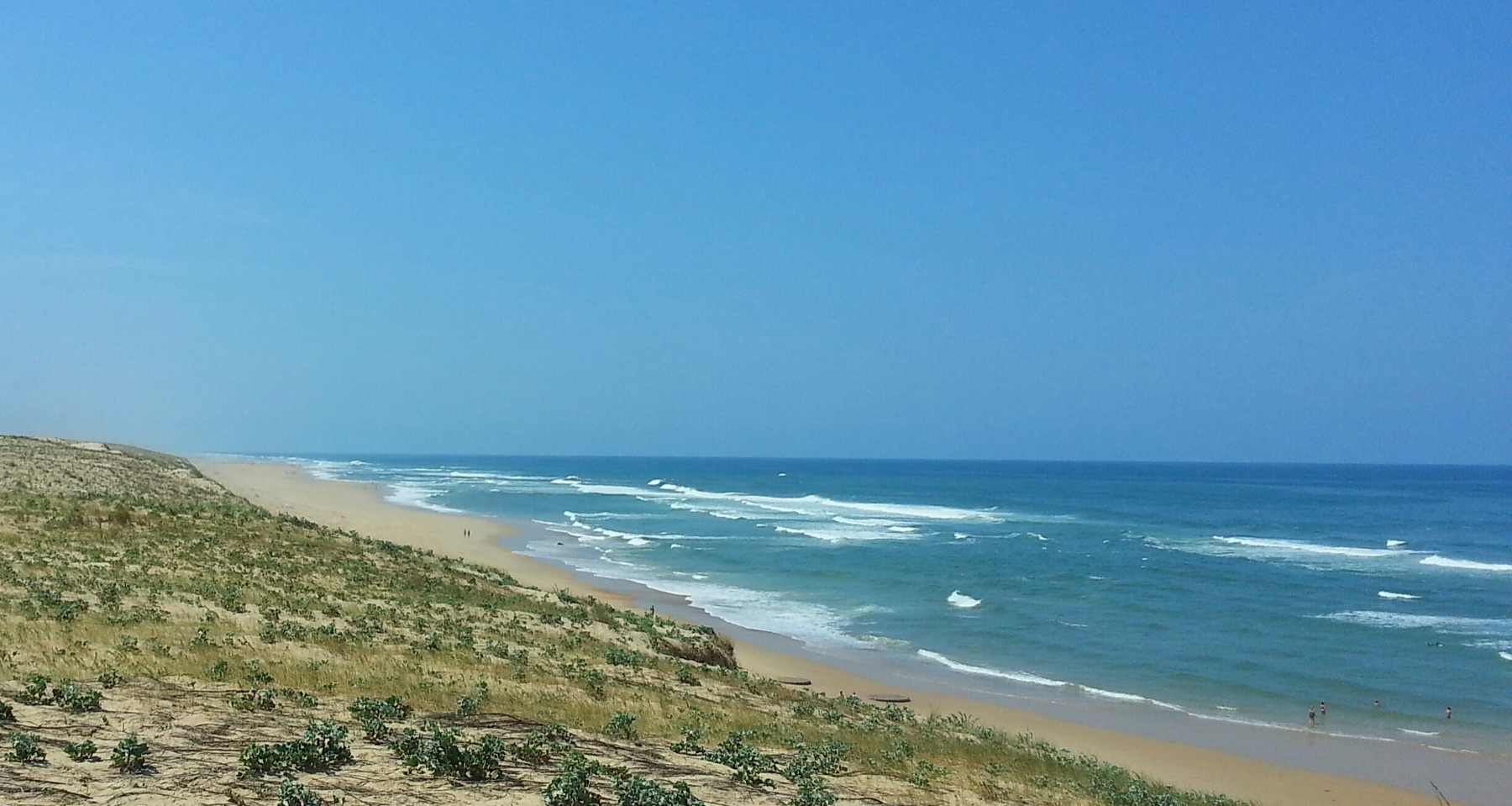 Dune et plage de Messanges, l'océan à perte de vue